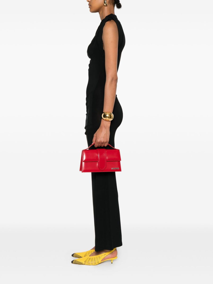 Jacquemus Le Grand Bambino Handbag Bold Red Calf Leather Compact Luxury For Women