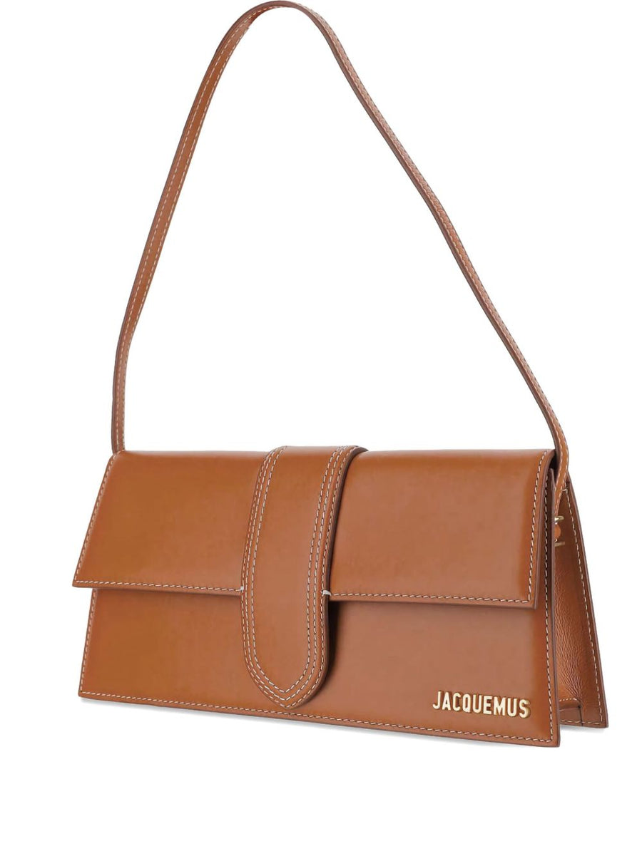 Jacquemus Le Bambino Long Shoulder Bag Leather Gold Hardware Luxury Everyday Essential For Women