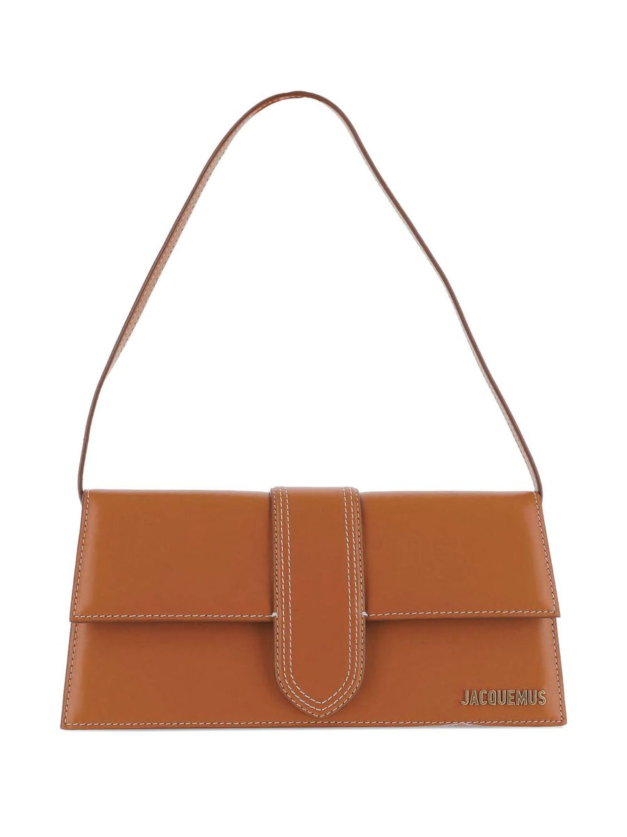 Jacquemus Le Bambino Long Shoulder Bag Leather Gold Hardware Luxury Everyday Essential For Women