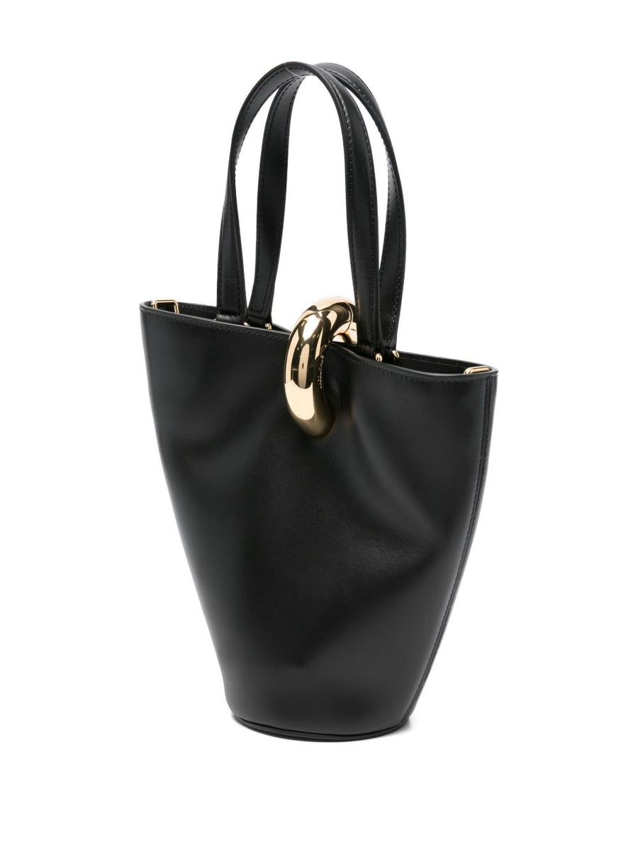 Jacquemus Le Petit Bambola Leather Bucket Bag For Women With Sculptural Asymmetrical Silhouette And Gold Ring Hardware