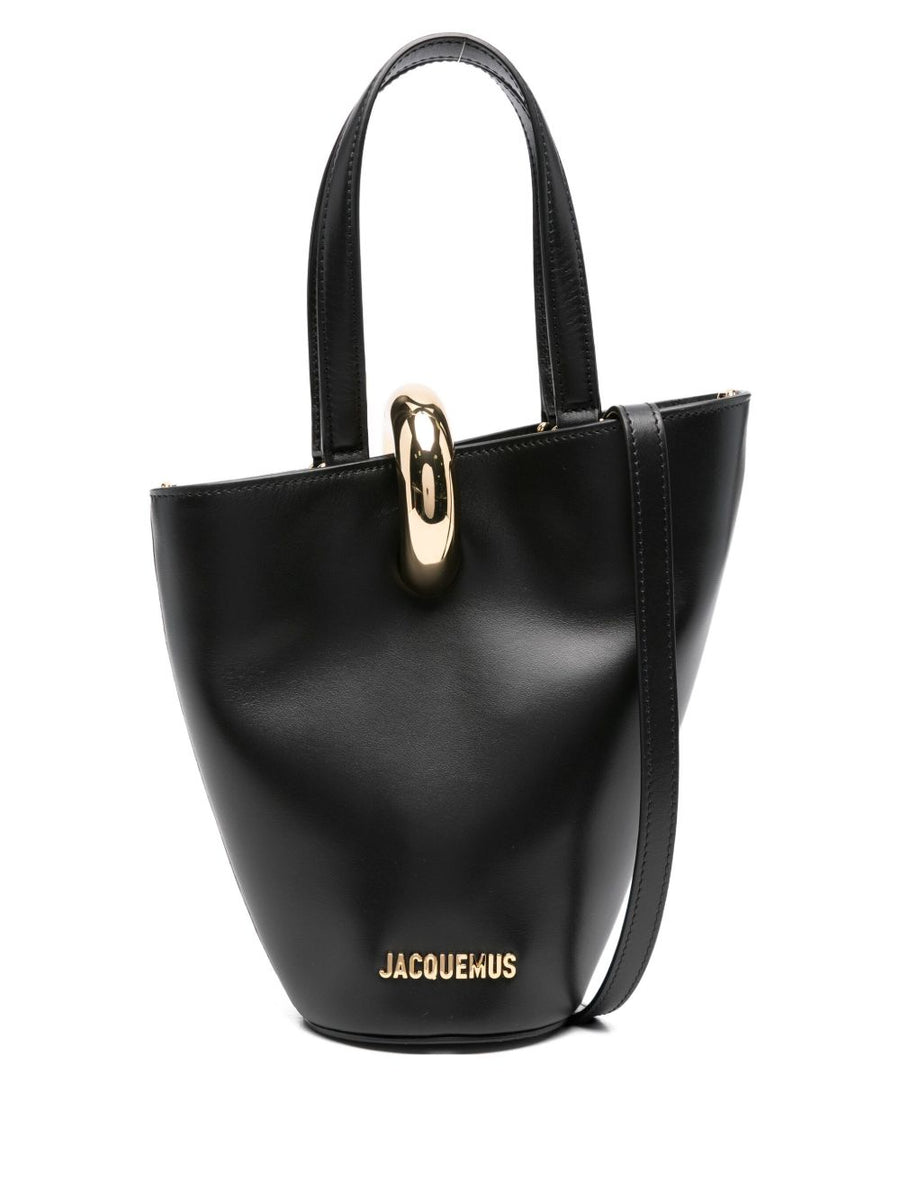 Jacquemus Le Petit Bambola Leather Bucket Bag For Women With Sculptural Asymmetrical Silhouette And Gold Ring Hardware