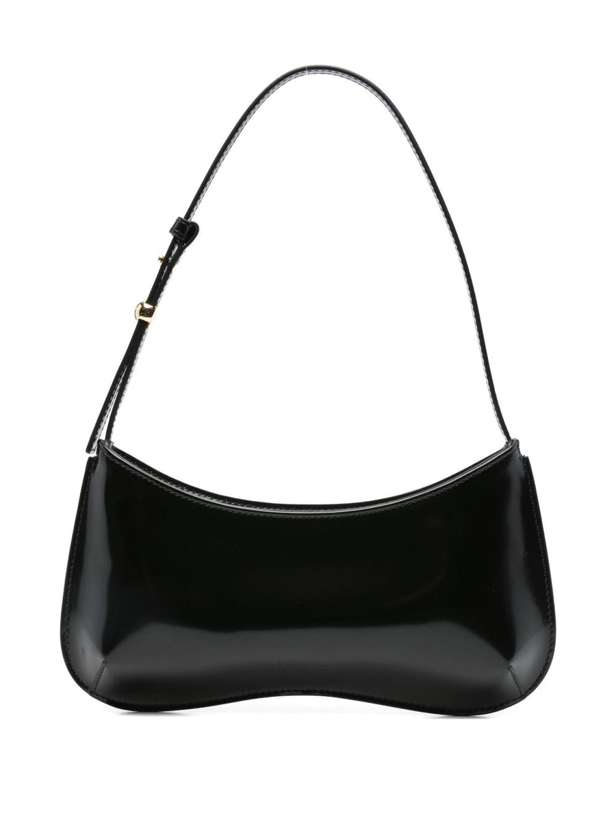 Jacquemus Bisou Beaded Shoulder Bag Luxury For Women Calf Leather Curved Silhouette Gold Hardware