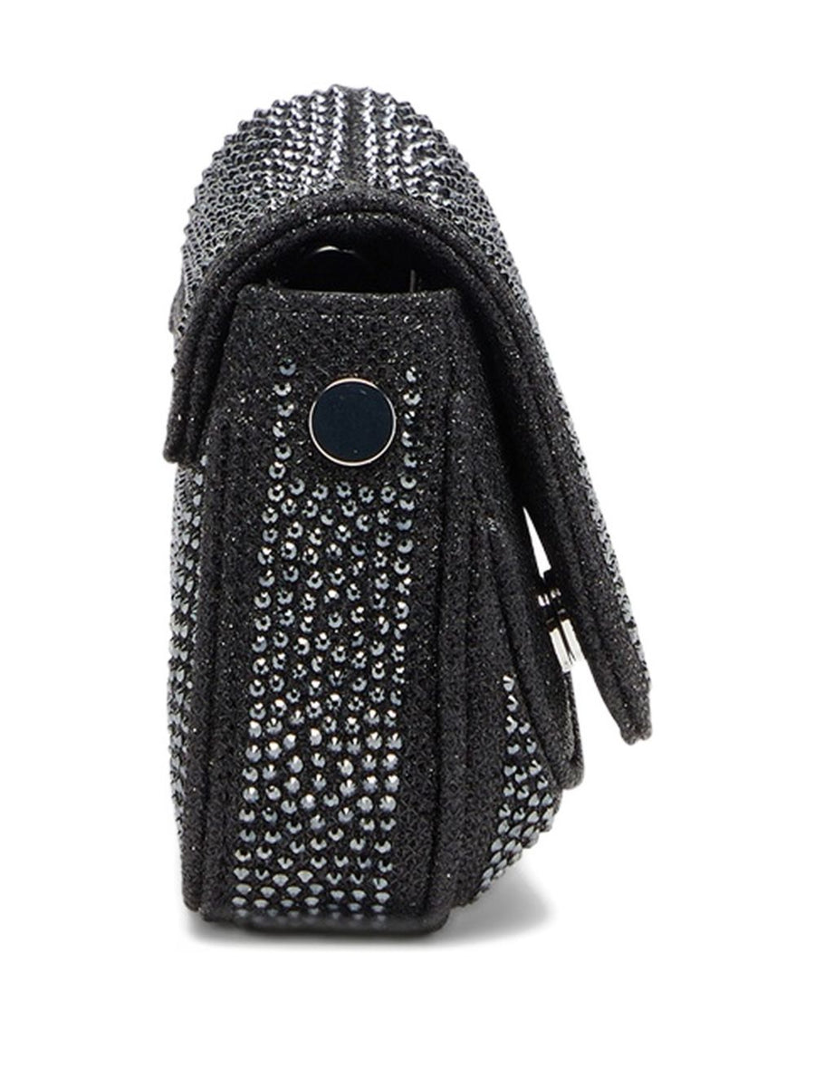 Diesel Play Clutch Crystal Denim Crossbody Bag For Women Detachable Strap Day To Night Wear Versatile Compact Accessory