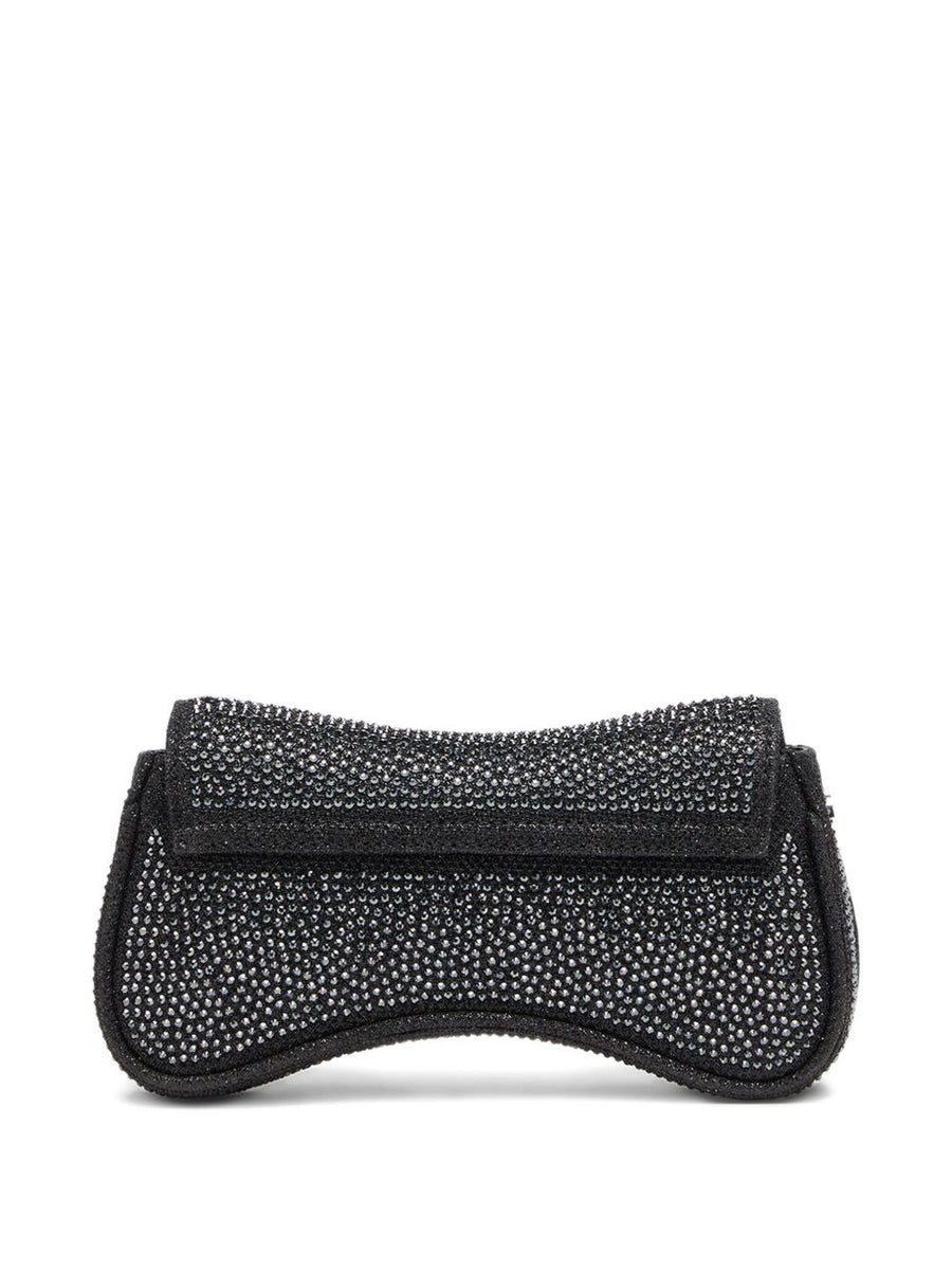 Diesel Play Clutch Crystal Denim Crossbody Bag For Women Detachable Strap Day To Night Wear Versatile Compact Accessory