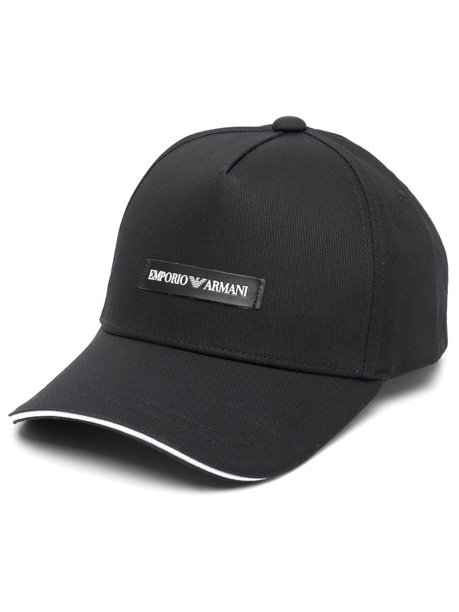 Emporio Armani Canvas Baseball Cap With Logo Patch For Men Premium Luxury Everyday Wear