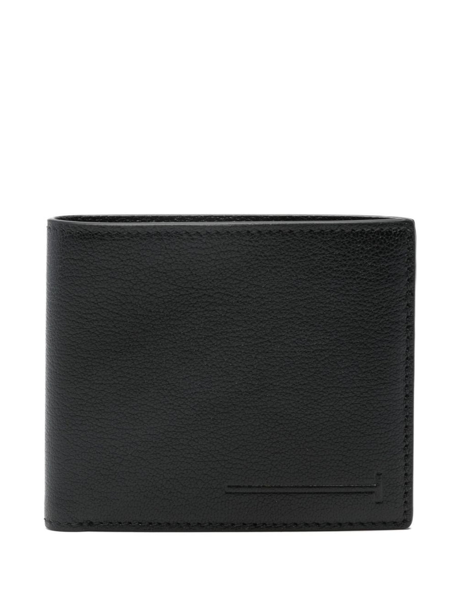 Tom Ford Classic Bifold Wallet With Extended T Line In Soft Grain Leather For Men