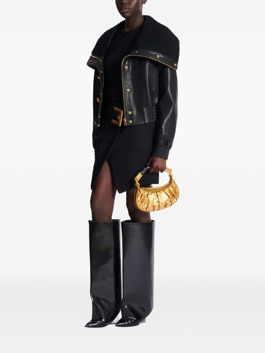 Balmain Draped T Shirt With Gathered Detail For Women Luxury Cotton Top Versatile Elevating Everyday Wardrobe