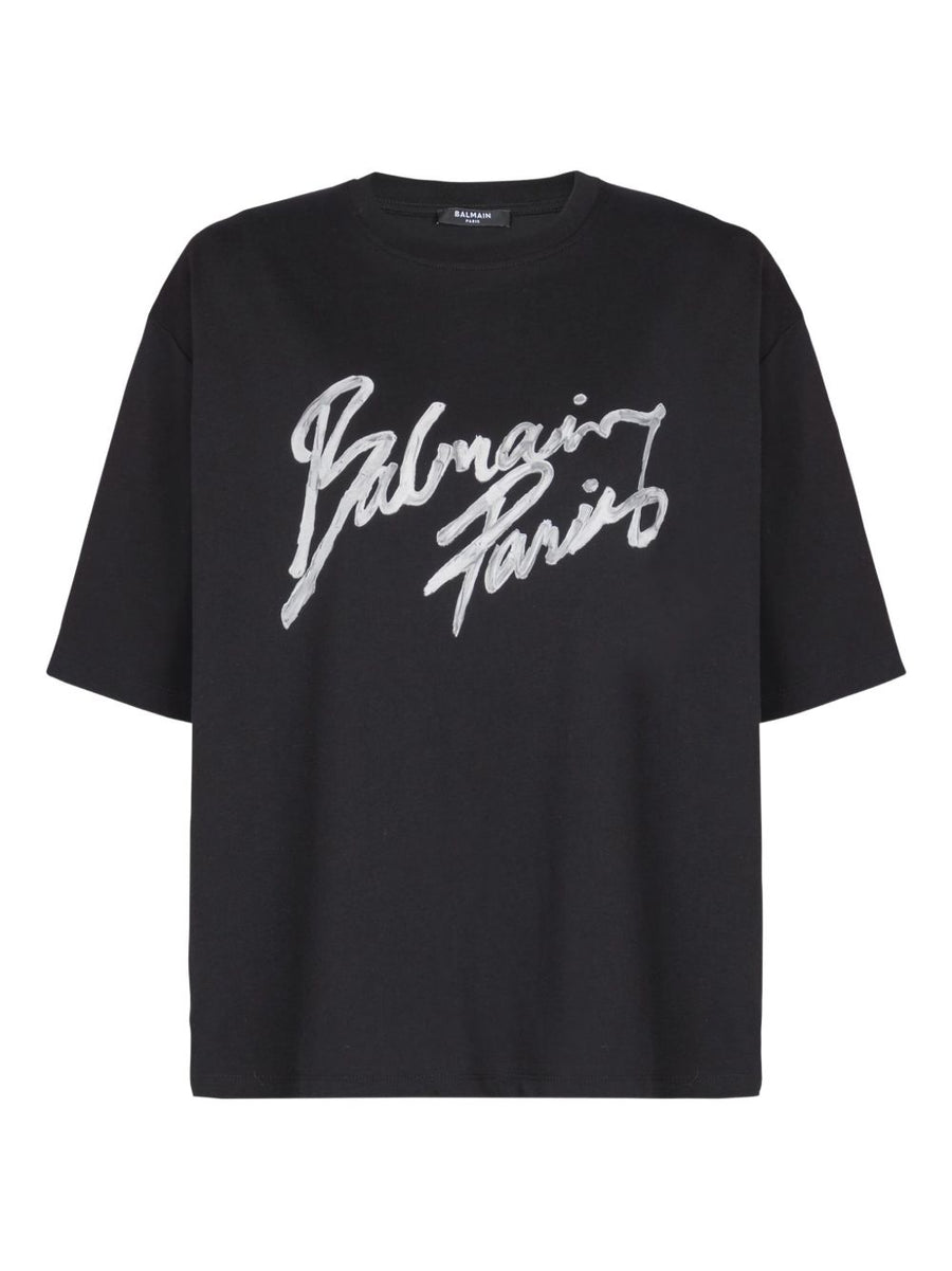 Balmain Boxy T-shirt with Brush print