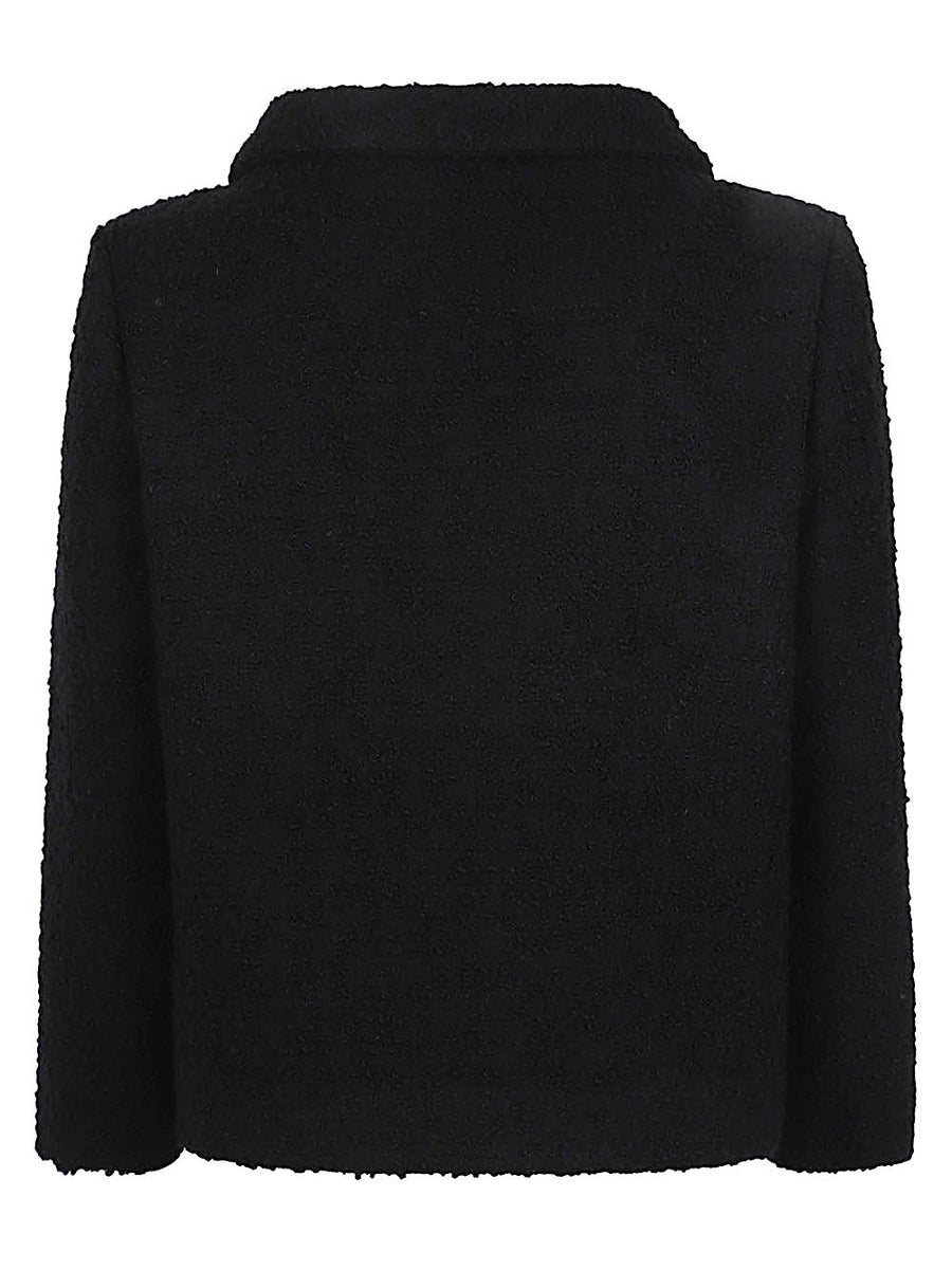 Valentino VLogo Signature Wool Jacket for Women Round Collar Tailored Luxury Outerwear