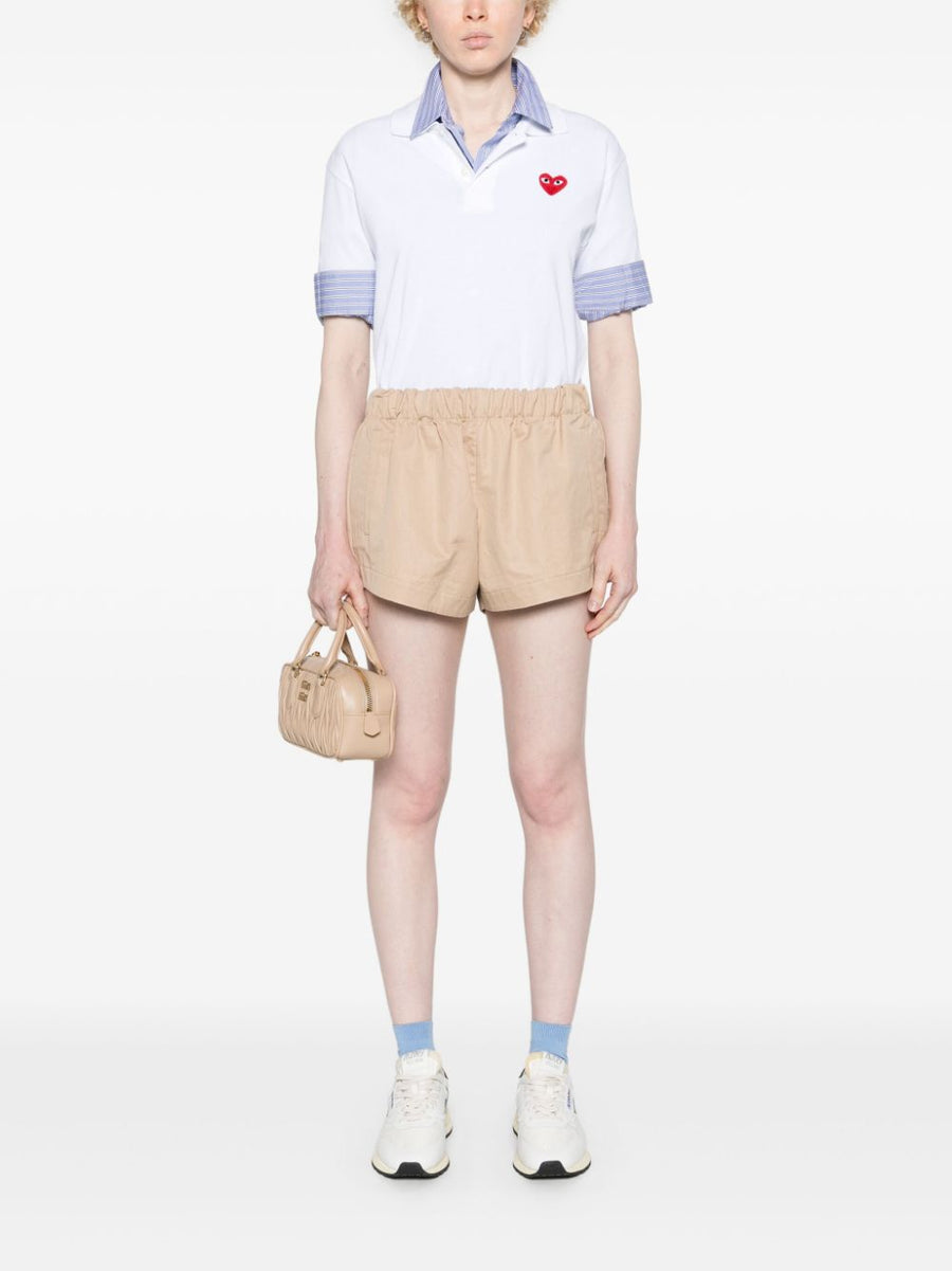 Comme Des Garcons Cotton Polo Shirt For Men White Minimalist Luxury Everyday Essential