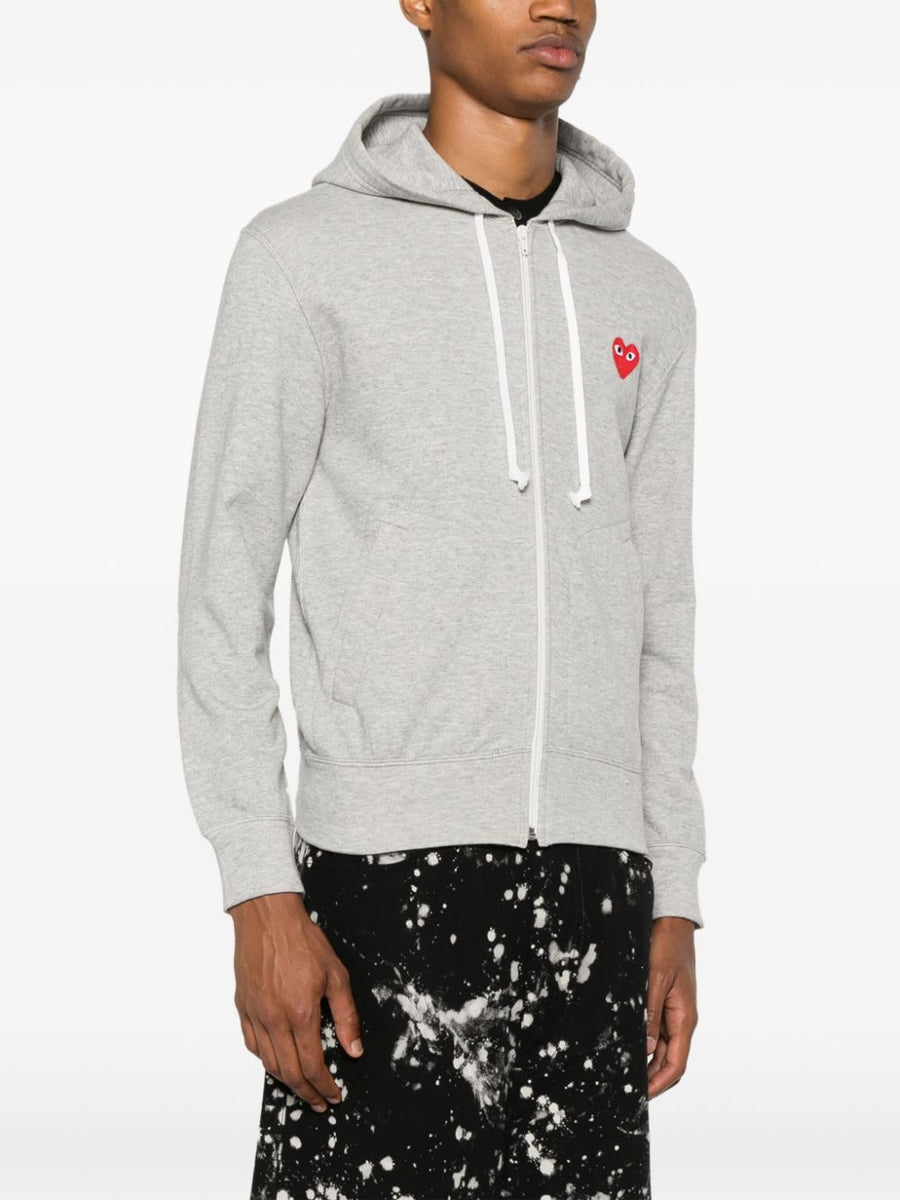 Comme Des Garcons Cotton Zipped Hoodie For Men Premium Minimalist Layering Essential