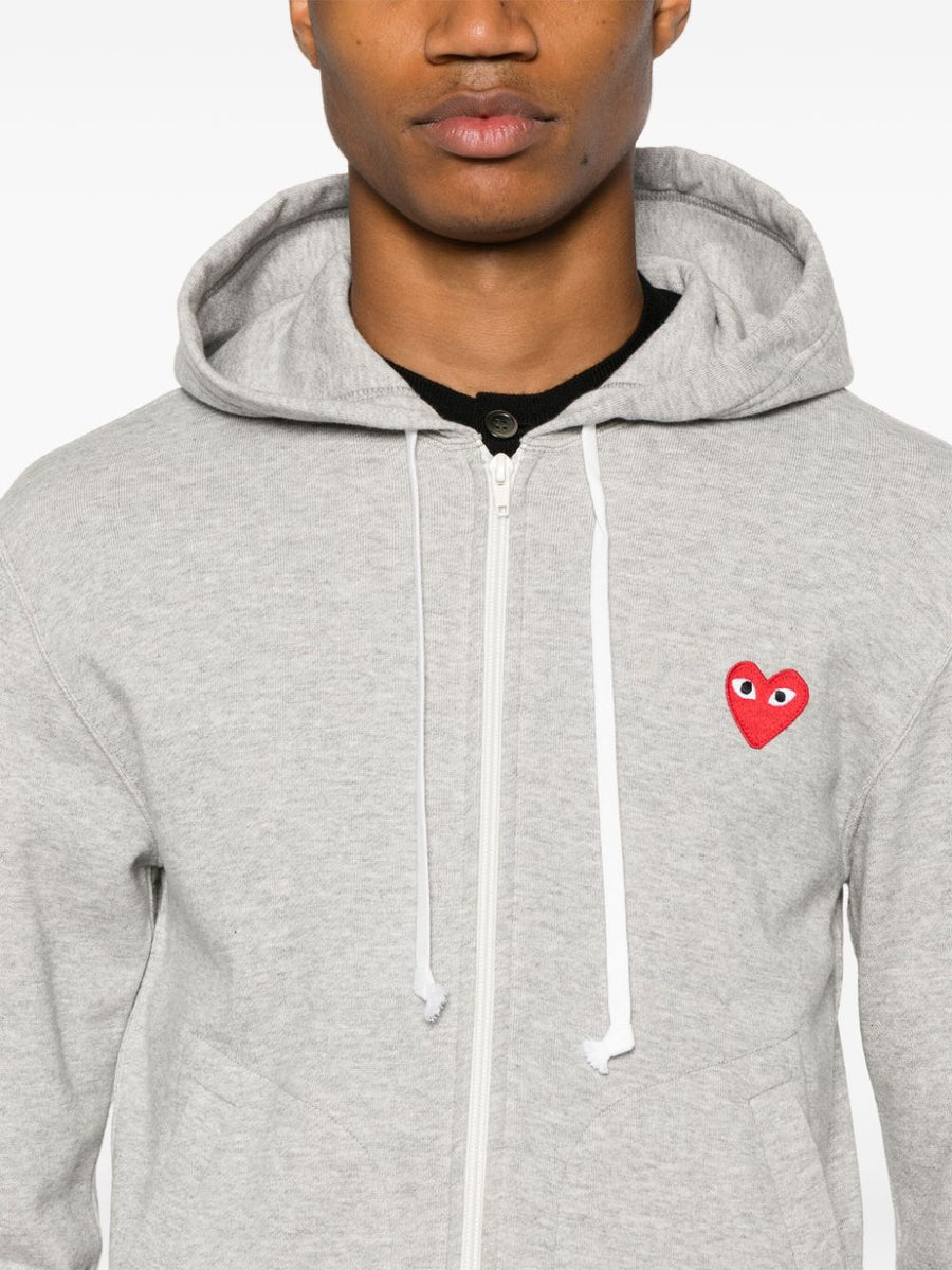 Comme Des Garcons Cotton Zipped Hoodie For Men Premium Minimalist Layering Essential
