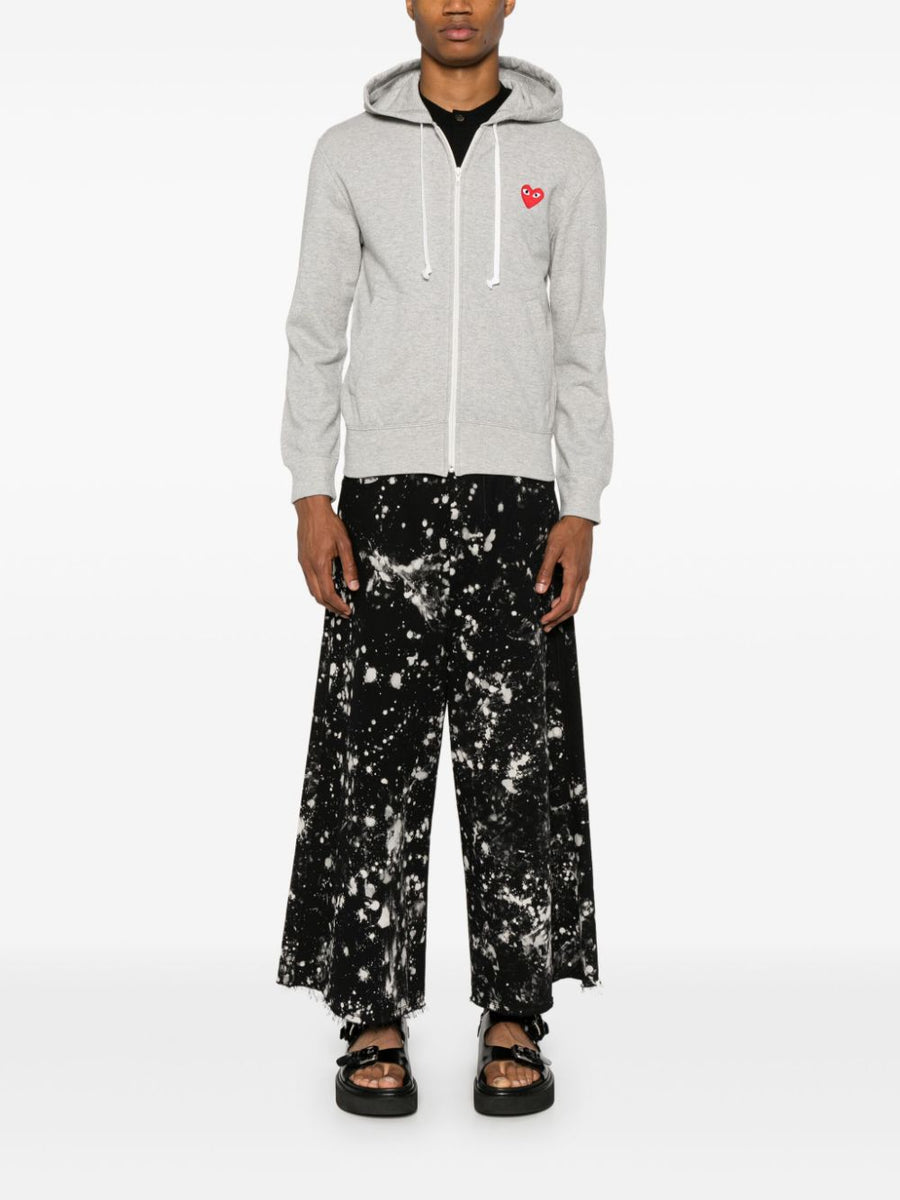 Comme Des Garcons Cotton Zipped Hoodie For Men Premium Minimalist Layering Essential