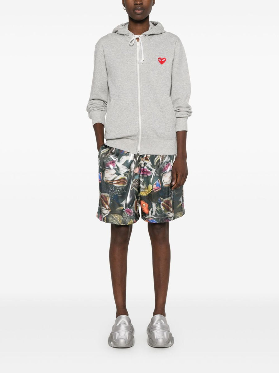 Comme Des Garcons Cotton Zipped Hoodie For Men Premium Minimalist Layering Essential