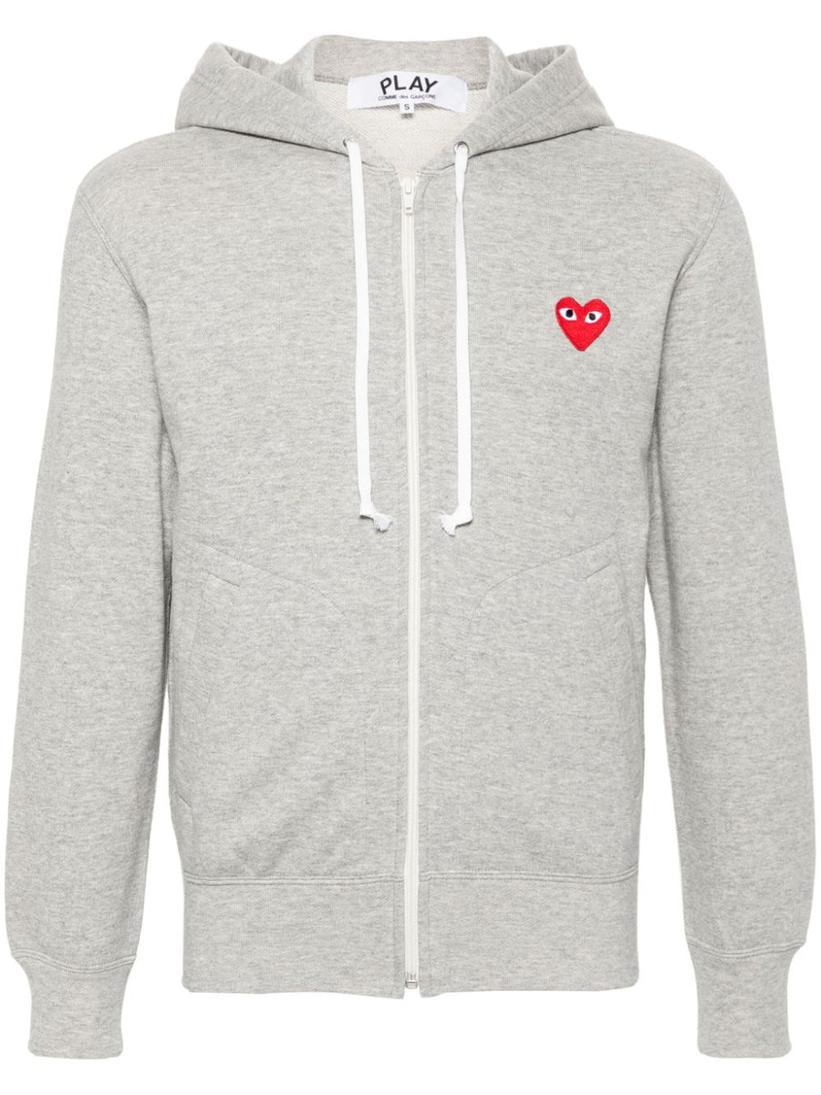 Comme Des Garcons Cotton Zipped Hoodie For Men Premium Minimalist Layering Essential