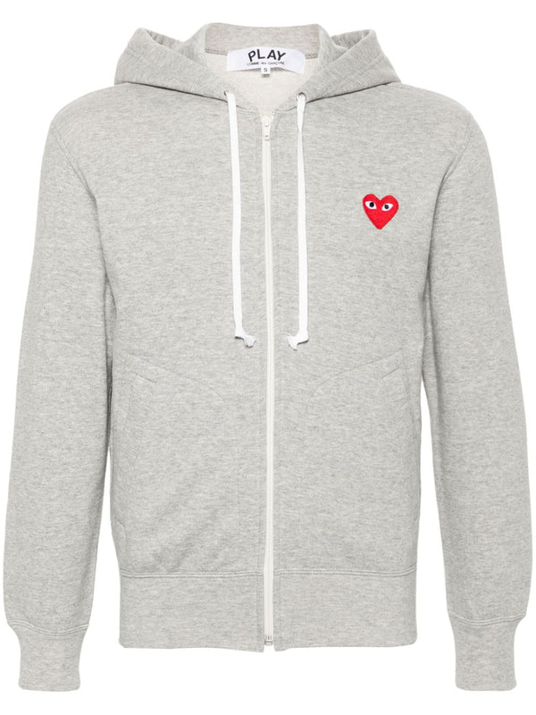 Comme Des Garcons Cotton Hoodie for Women Premium Soft Comfort in Grey Luxury Everyday Wear