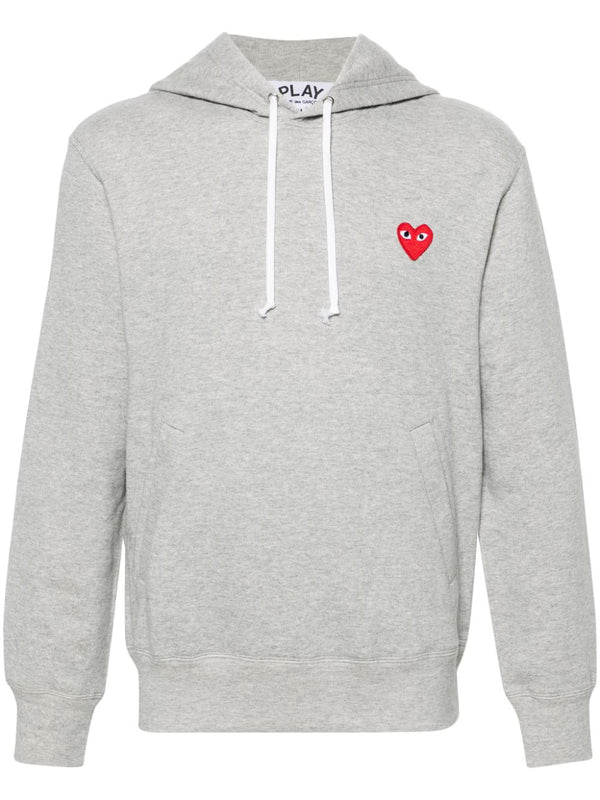 Comme Des Garcons Cotton Hoodie For Women Grey Standard Size Premium Comfort And Soft Luxury Wardrobe Essential