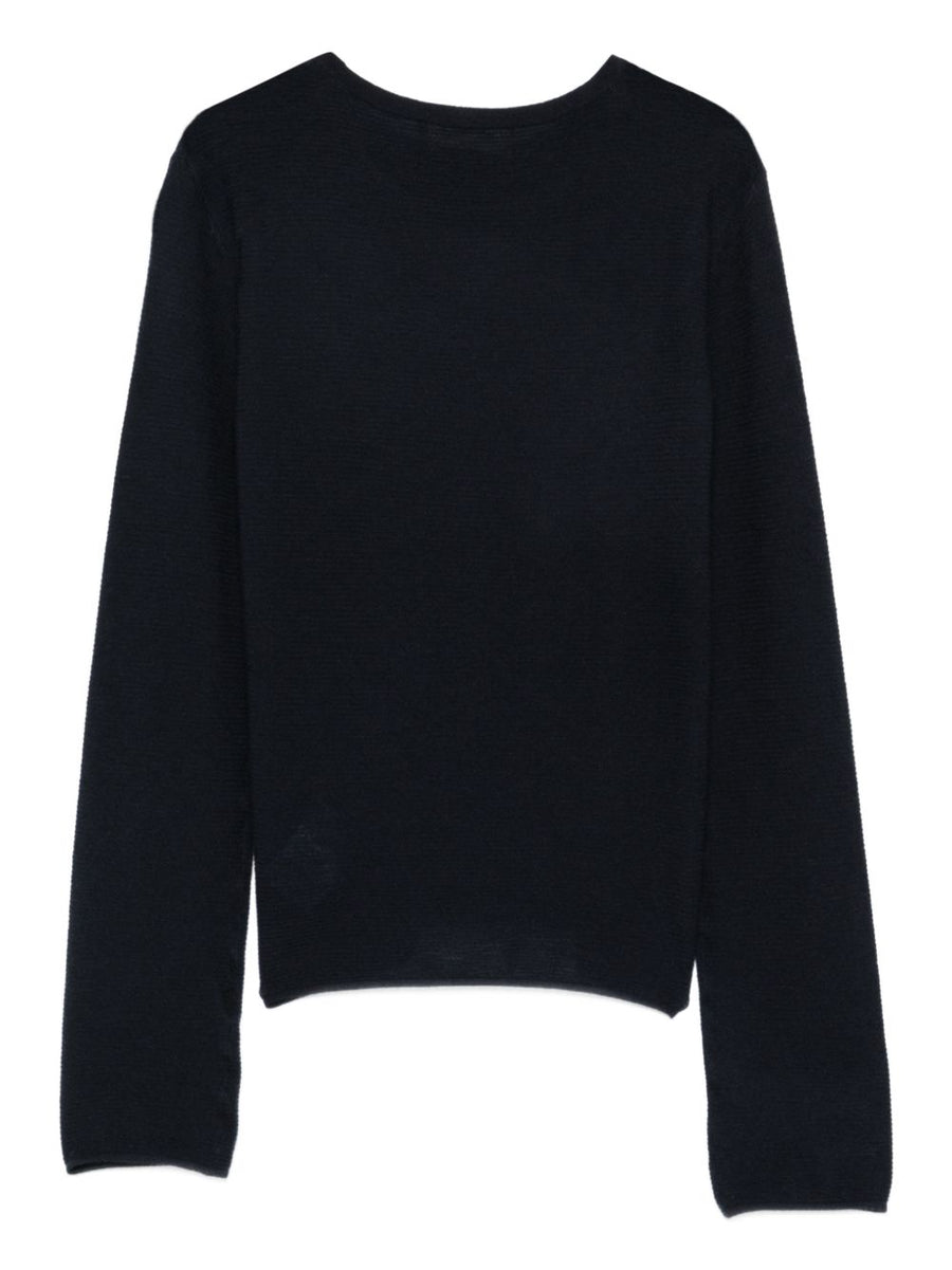 Lisa Yang Georgie Cashmere Sweater Navy Premium 100% Cashmere Timeless Warmth for Women