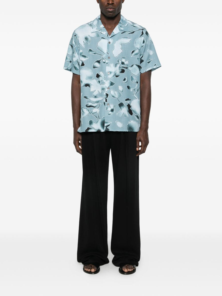 PS By Paul Smith Printed Shirt For Men Lightweight Lyocell Floral Print Breathable Summer Essential