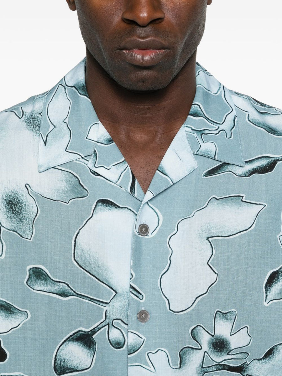 PS By Paul Smith Printed Shirt For Men Lightweight Lyocell Floral Print Breathable Summer Essential