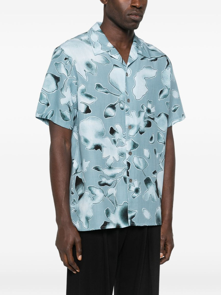 PS By Paul Smith Printed Shirt For Men Lightweight Lyocell Floral Print Breathable Summer Essential