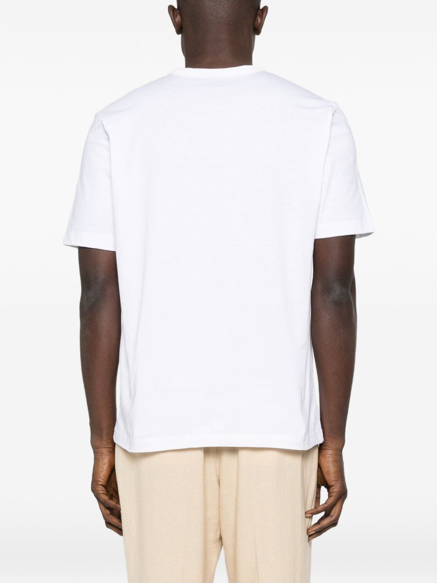 PS By Paul Smith Circles Organic Cotton T Shirt Premium White Crew Neck for Men Everyday Comfort
