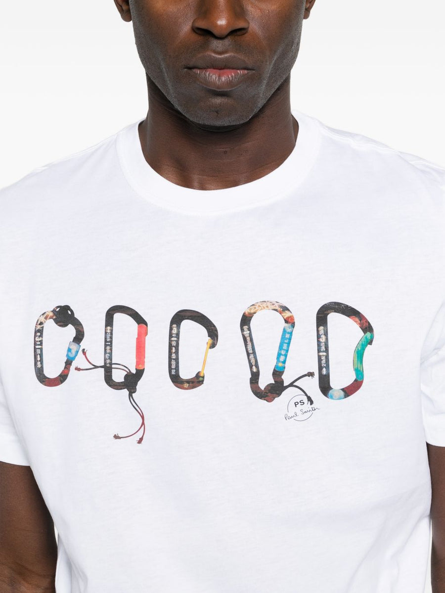 PS By Paul Smith Carabiner Graphic Organic Cotton Tee For Men Premium Everyday Essential