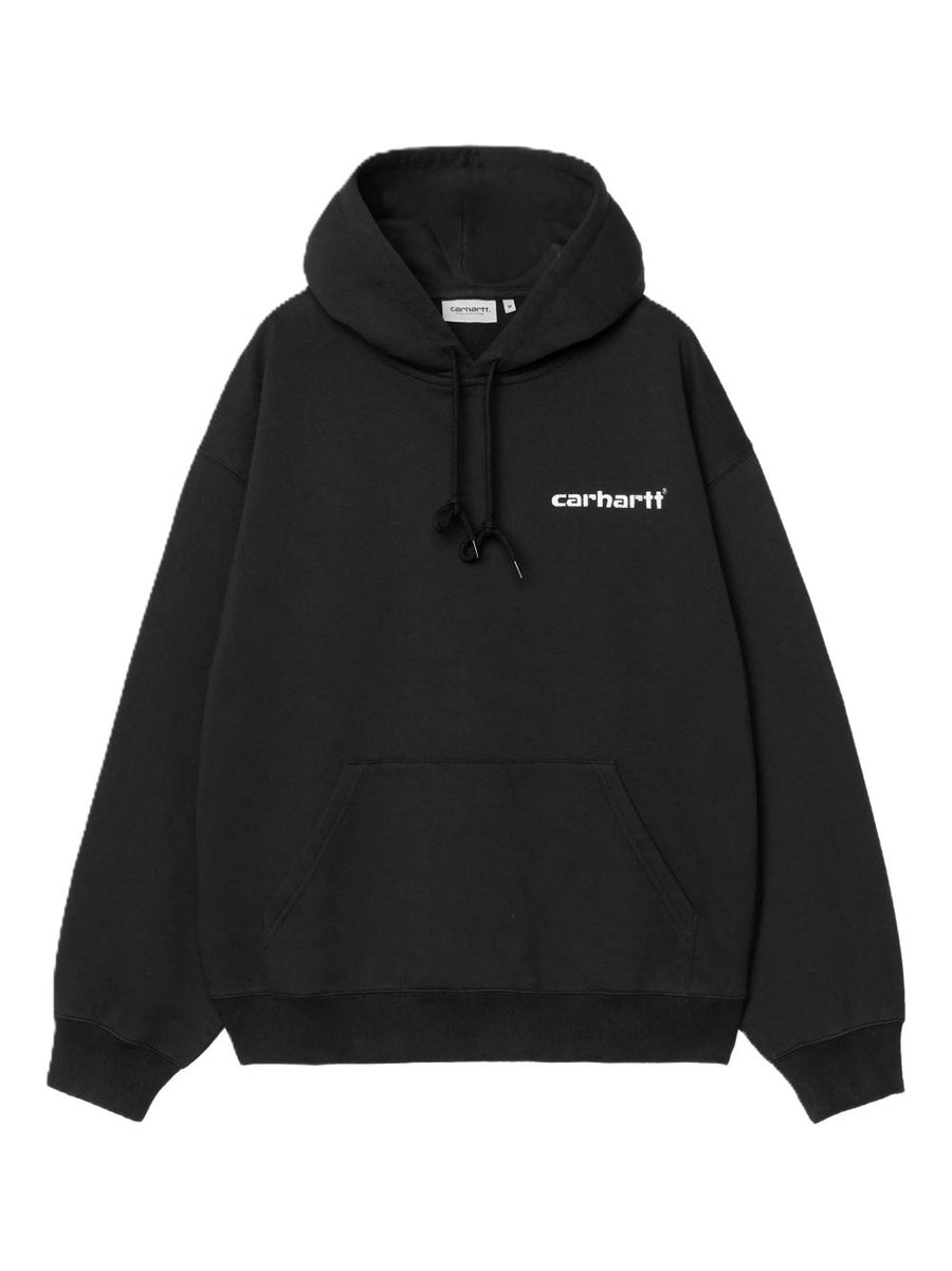 Carhartt WIP Pre Logo Cotton Hoodie With Rear Graphic Print For Streetwear Fans Men