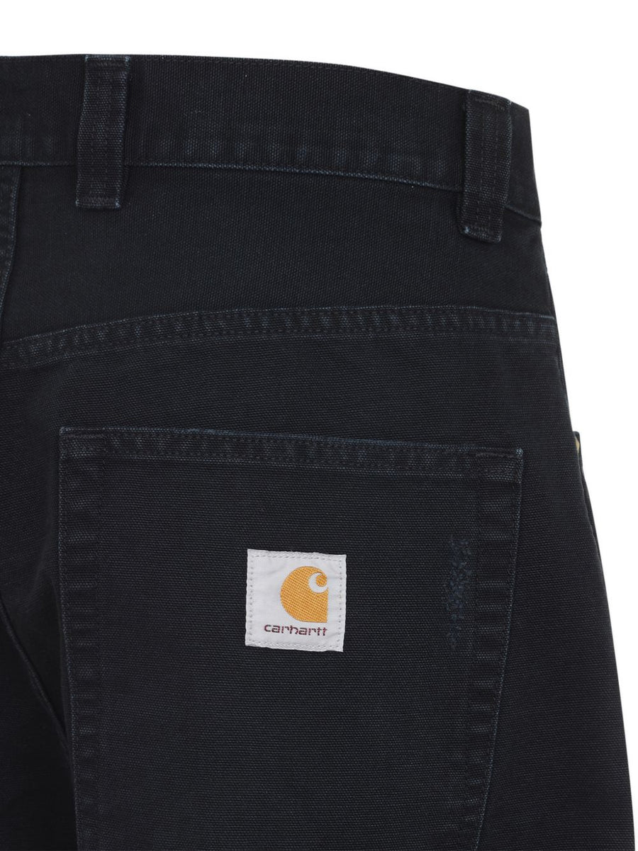Carhartt WIP Brandon Cotton Trousers Black for Men Comfort and Versatility Everyday Wear