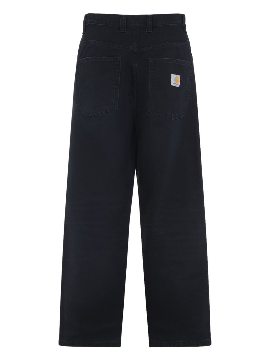 Carhartt WIP Brandon Cotton Trousers Black for Men Comfort and Versatility Everyday Wear