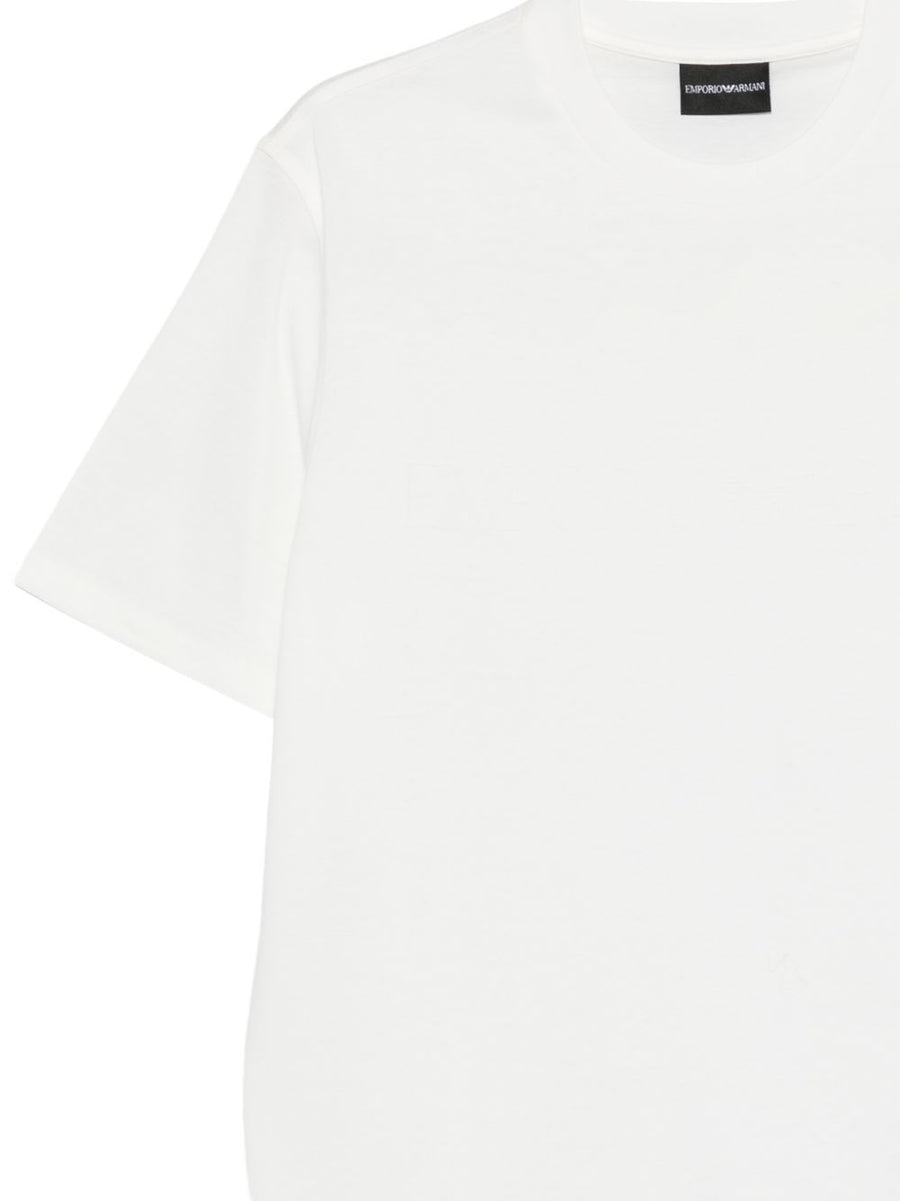Emporio Armani Logo Cotton T Shirt For Men Minimalist White Everyday Comfort Premium Quality