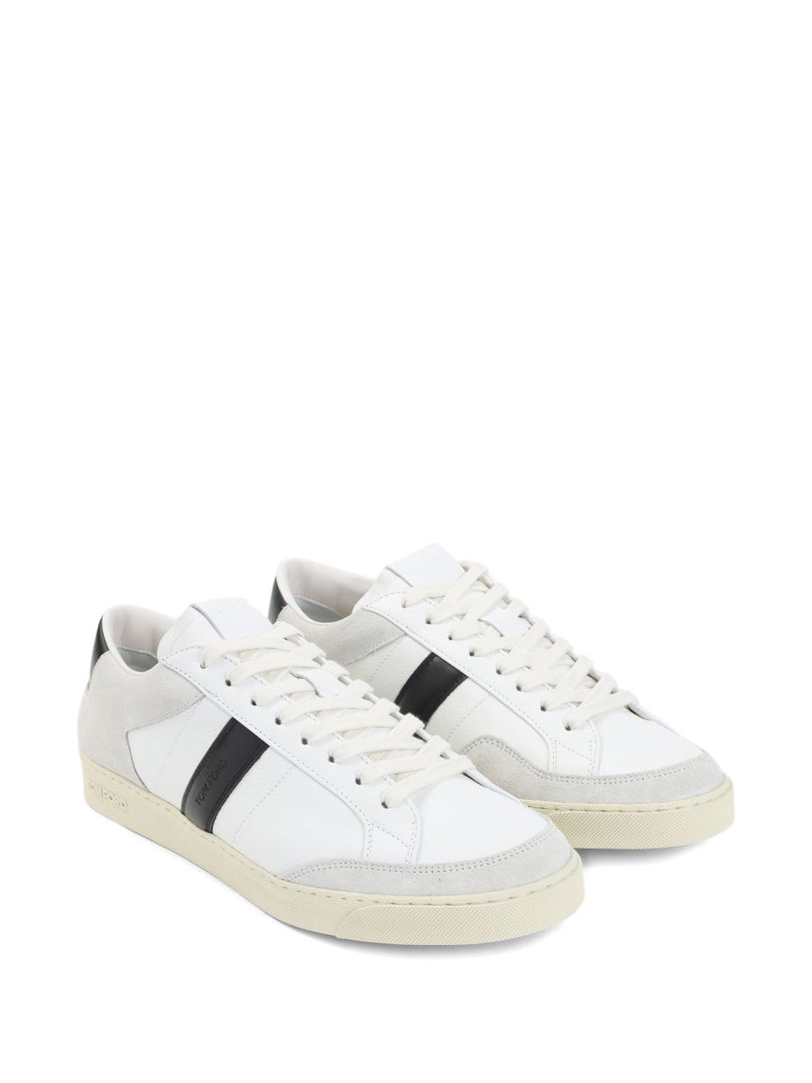 Tom Ford Blake Sneaker White Calf Leather Lace Up Shoes