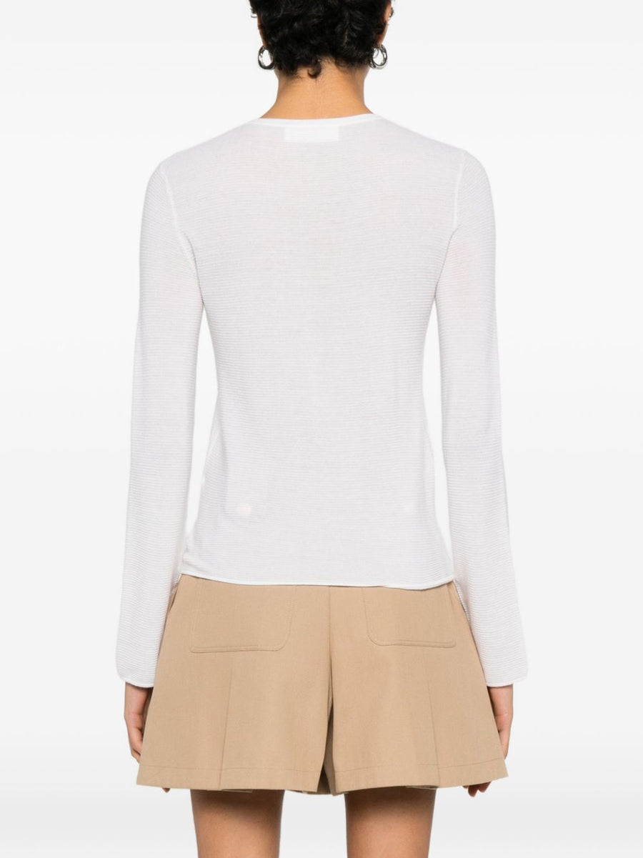 Lisa Yang Georgie Cashmere Sweater For Women Ultra Soft Lightweight Warmth Ivory
