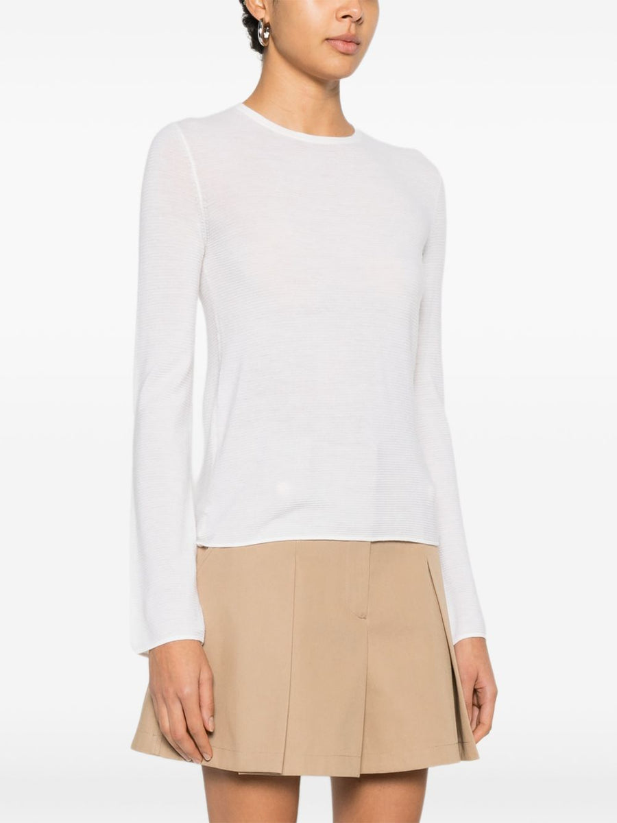 Lisa Yang Georgie Cashmere Sweater For Women Ultra Soft Lightweight Warmth Ivory