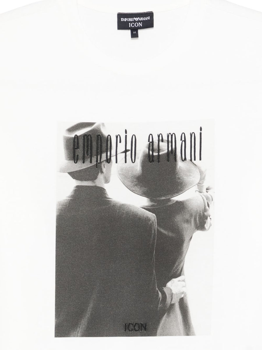 Emporio Armani Printed cotton t-shirt