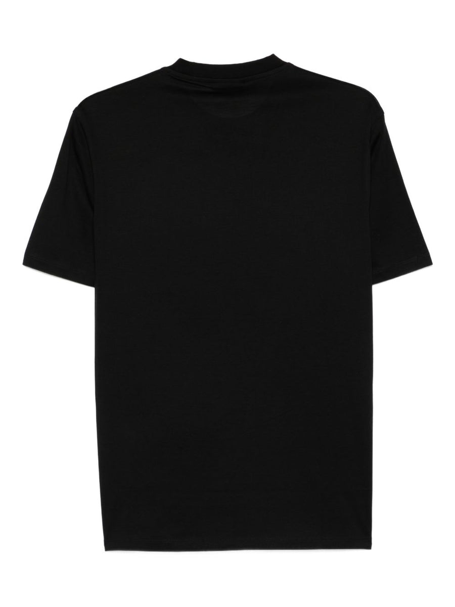 Emporio Armani Logo Cotton T Shirt For Men Premium Everyday Essential Classic Black Tee