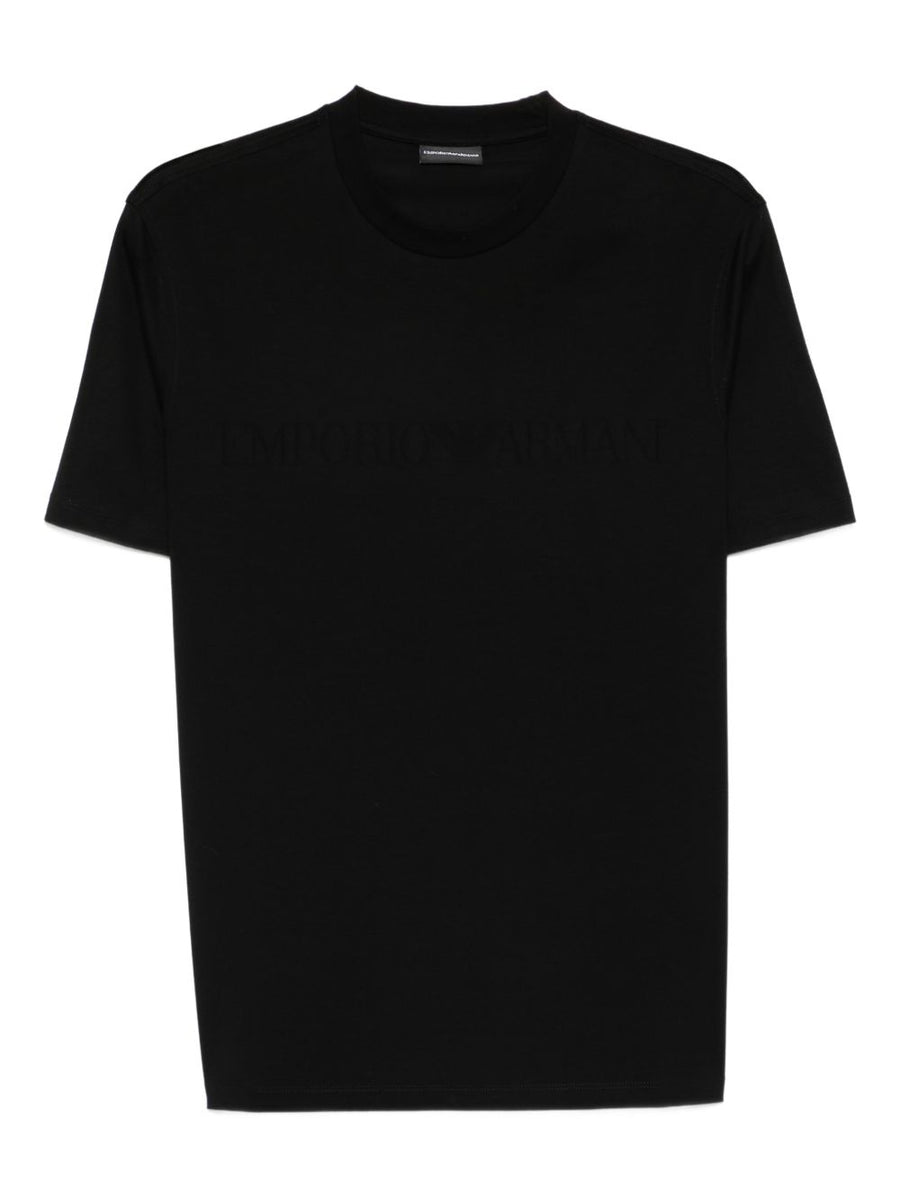 Emporio Armani Logo Cotton T Shirt For Men Premium Everyday Essential Classic Black Tee