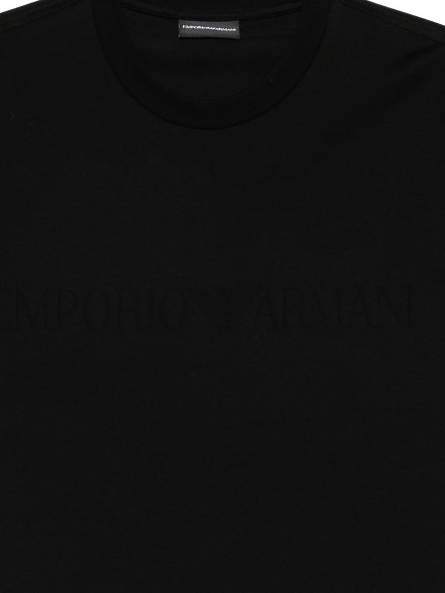 Emporio Armani Logo Cotton T Shirt For Men Premium Everyday Essential Classic Black Tee