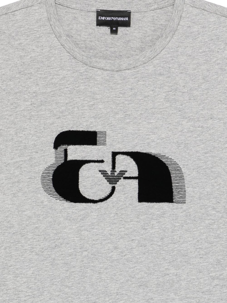 Emporio Armani Printed Cotton T Shirt For Men With Logo Graphic 100 Percent Cotton Everyday Wear