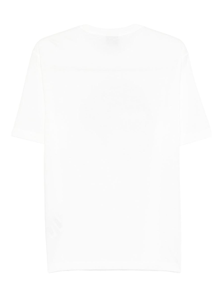 Monkey Headphone Tee By PS By Paul Smith Organic Cotton Men Casual Crew Neck White
