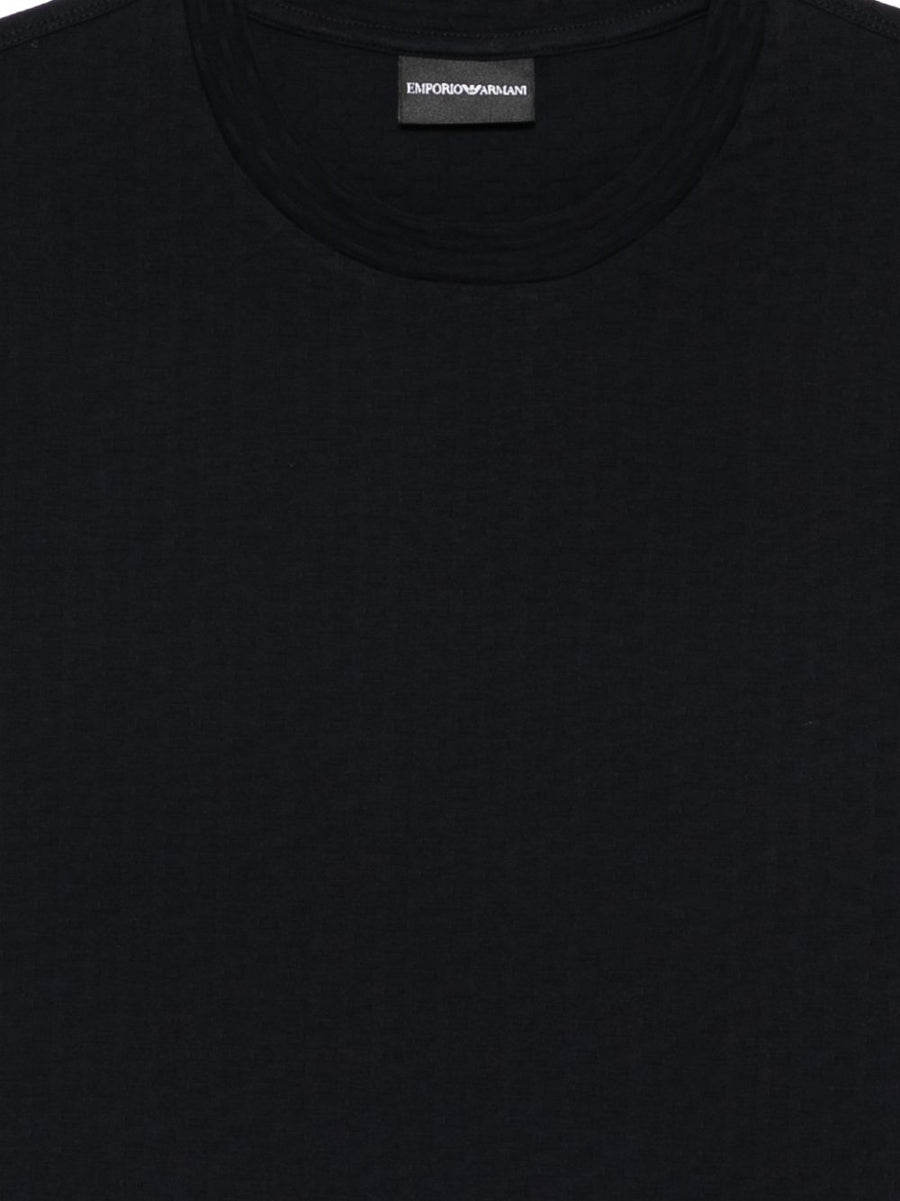 Emporio Armani Logo Cotton T Shirt For Men Premium Hundred Percent Cotton Textured Finish All Season Luxury Tee
