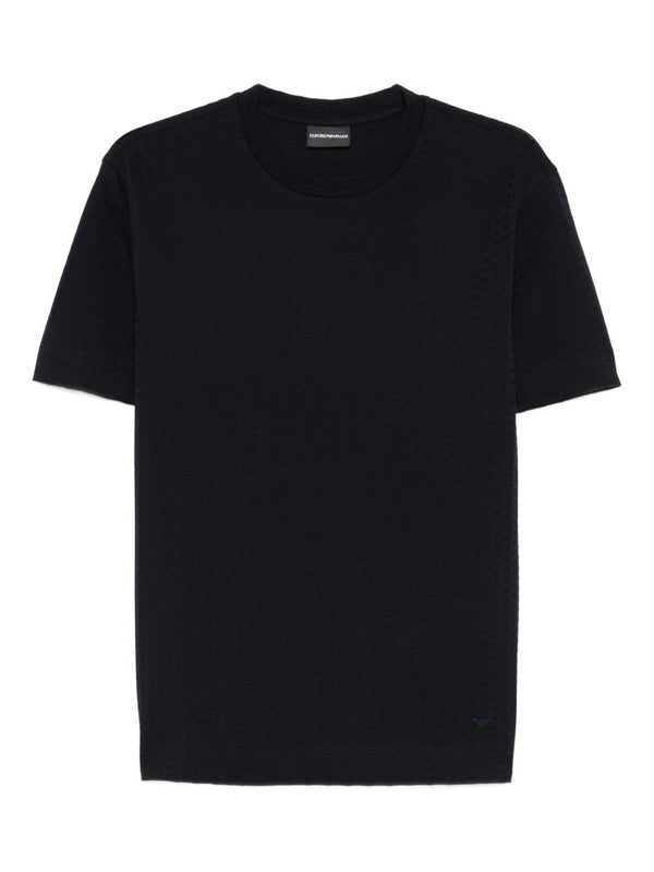 Emporio Armani Logo Cotton T Shirt For Men Premium Hundred Percent Cotton Textured Finish All Season Luxury Tee