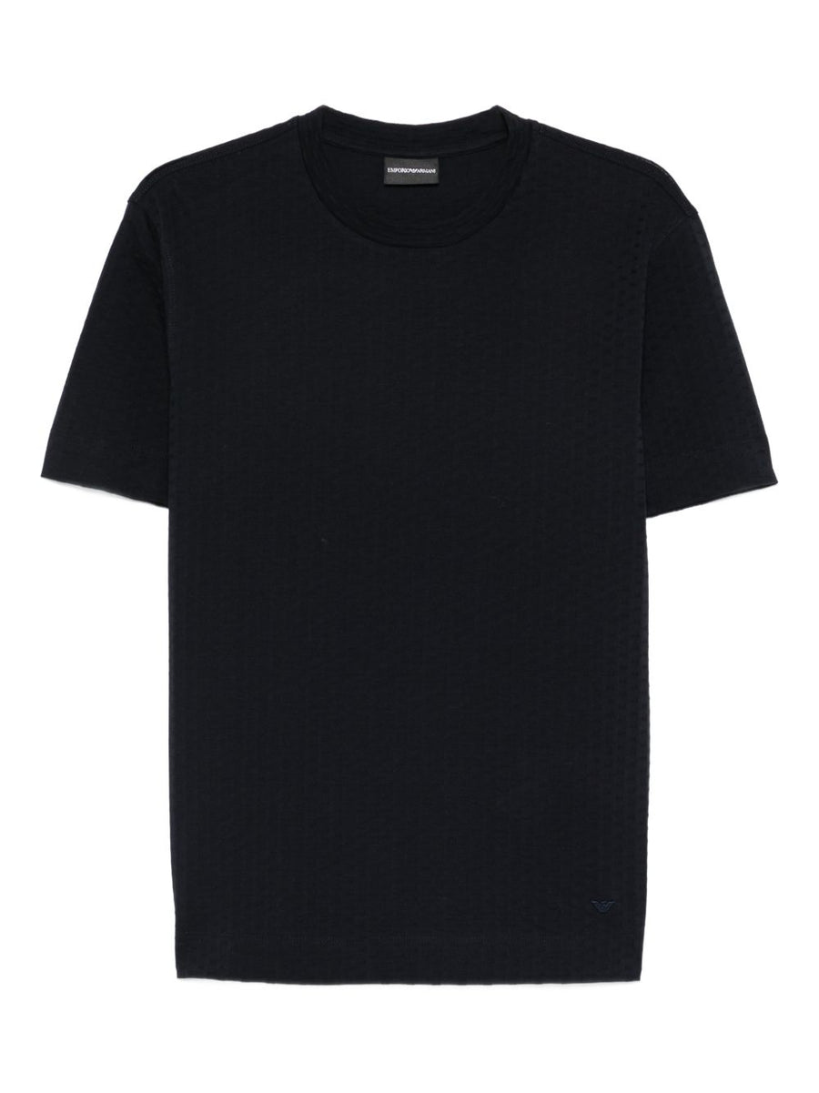 Emporio Armani Logo Cotton T Shirt For Men Premium Hundred Percent Cotton Textured Finish All Season Luxury Tee