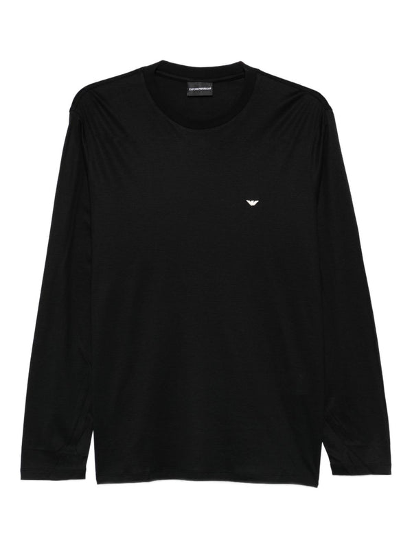 Emporio Armani Mens Lyocell Cotton Blend T Shirt With Discreet Logo Detail Premium Everyday Tee