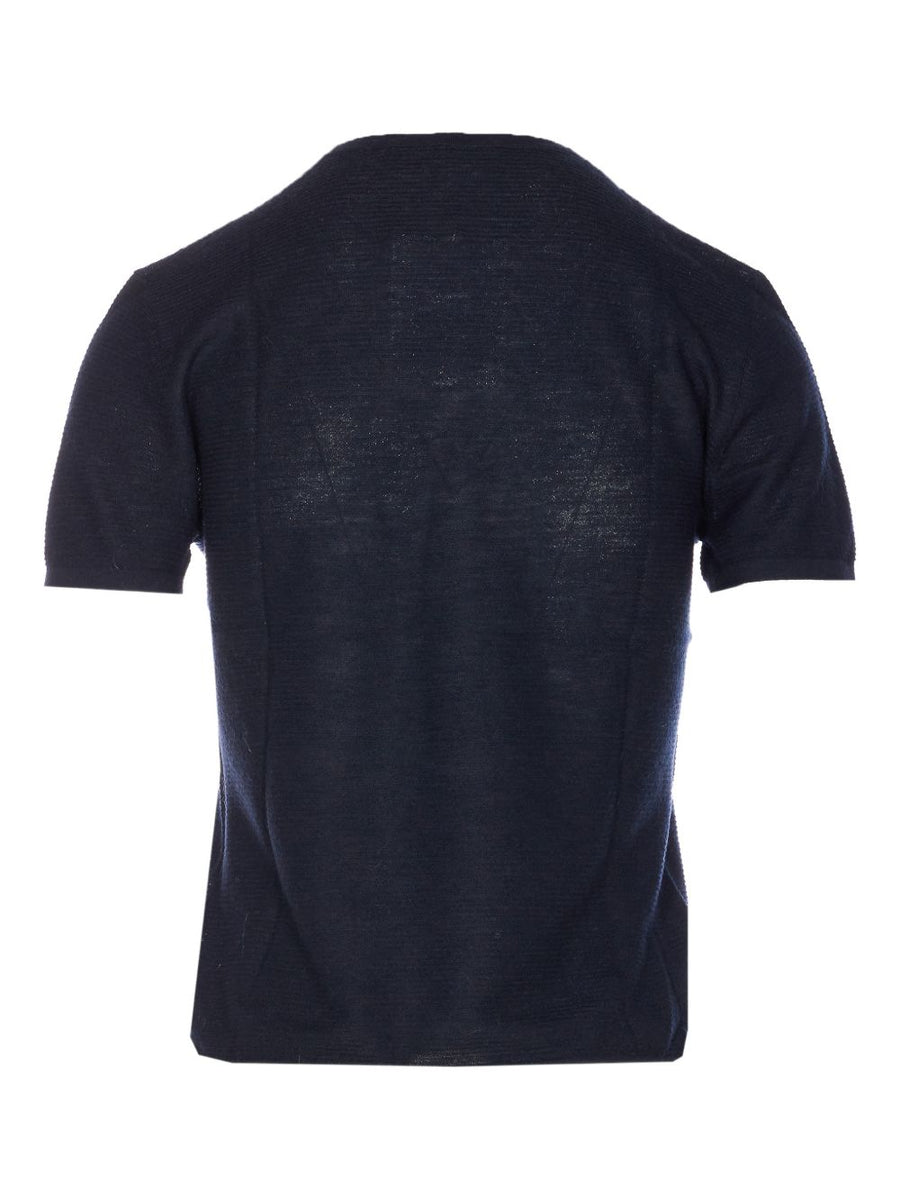 Lisa Yang Ira Cashmere T Shirt For Women Navy Crew Neck Luxury Everyday Wardrobe Staple