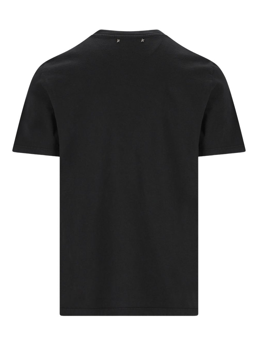 Golden Goose Printed Cotton T Shirt For Men With Glossy Tone On Tone Print Luxury Everyday Essential