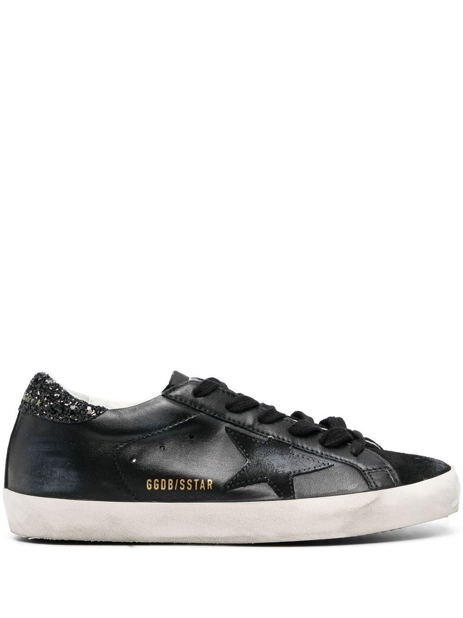 Golden Goose Super Star Leather Sneakers For Women Black Premium Calf Leather Iconic Star Patch Lux Street Style