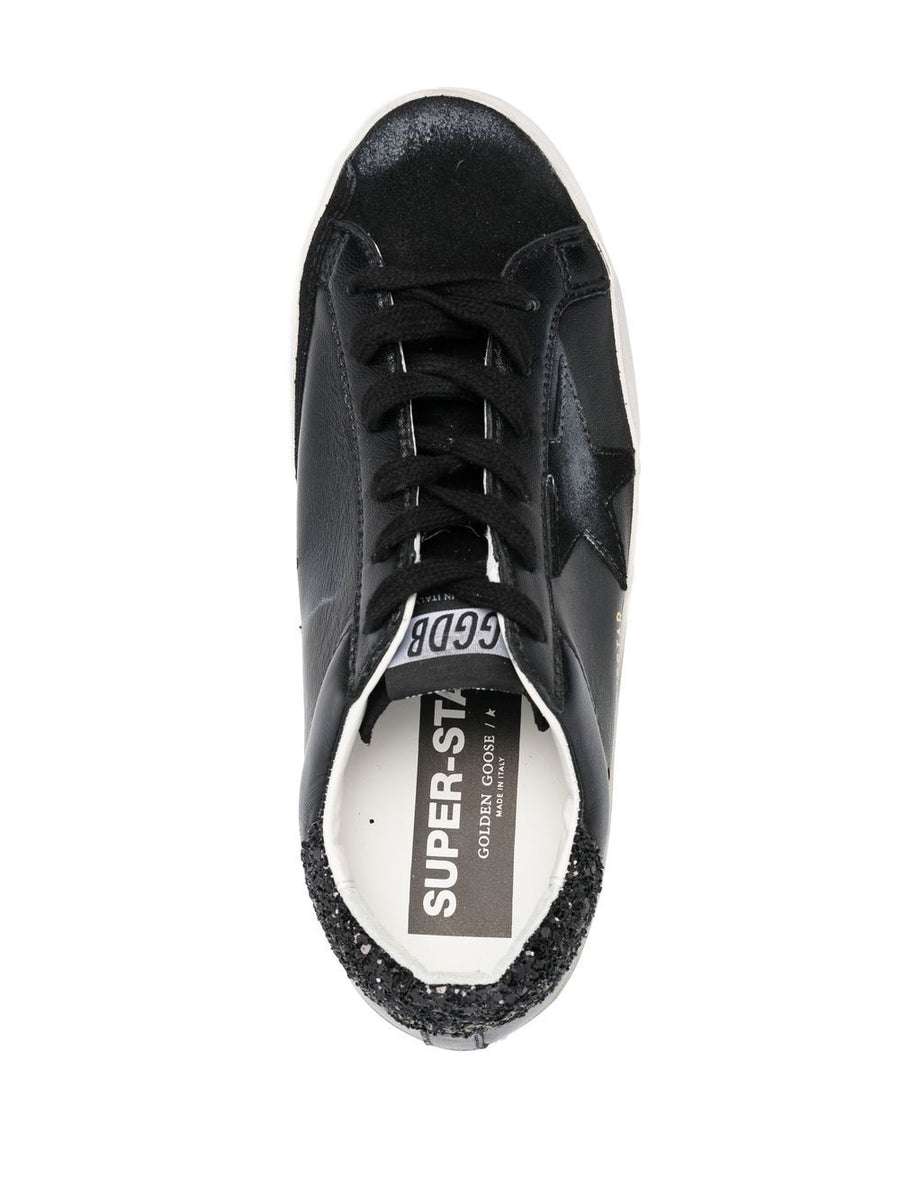 Golden Goose Super Star Leather Sneakers For Women Black Premium Calf Leather Iconic Star Patch Lux Street Style
