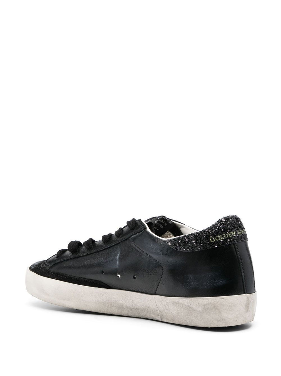 Golden Goose Super Star Leather Sneakers For Women Black Premium Calf Leather Iconic Star Patch Lux Street Style