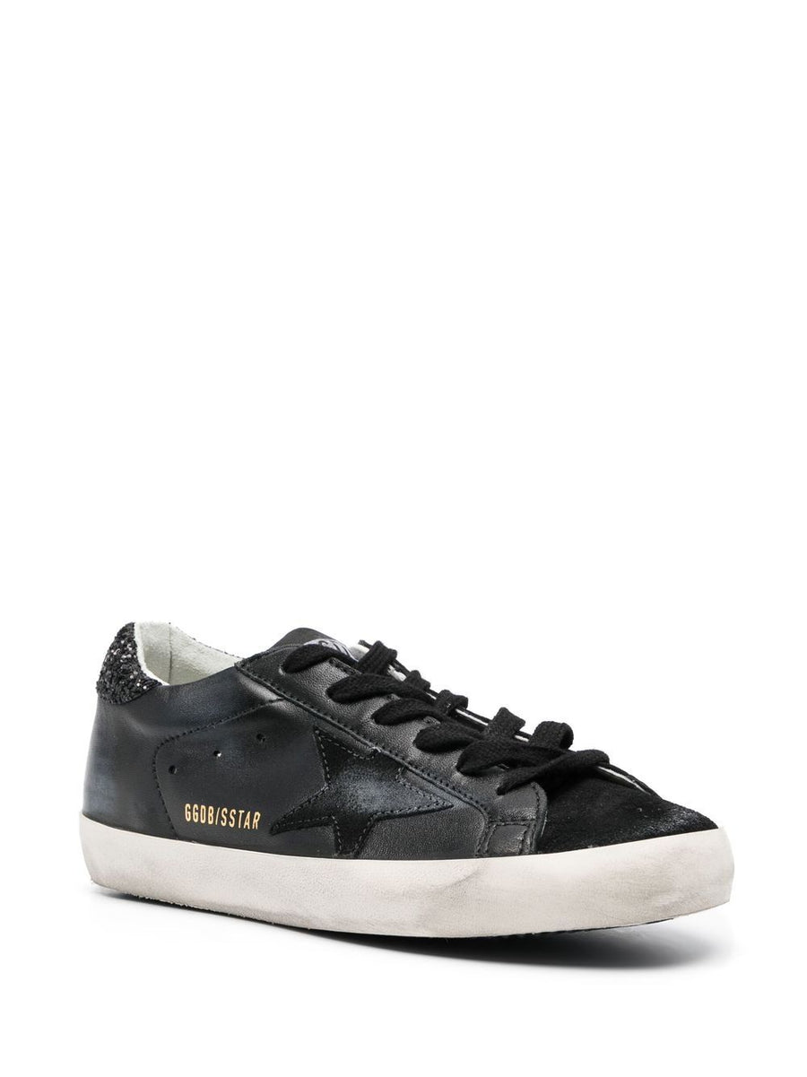 Golden Goose Super Star Leather Sneakers For Women Black Premium Calf Leather Iconic Star Patch Lux Street Style